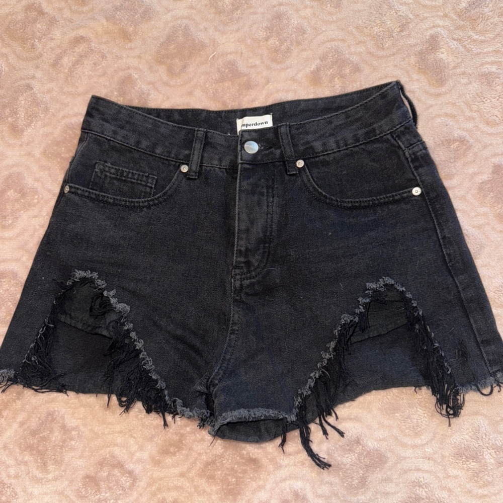 Superdown Black Distressed Denim Jeans